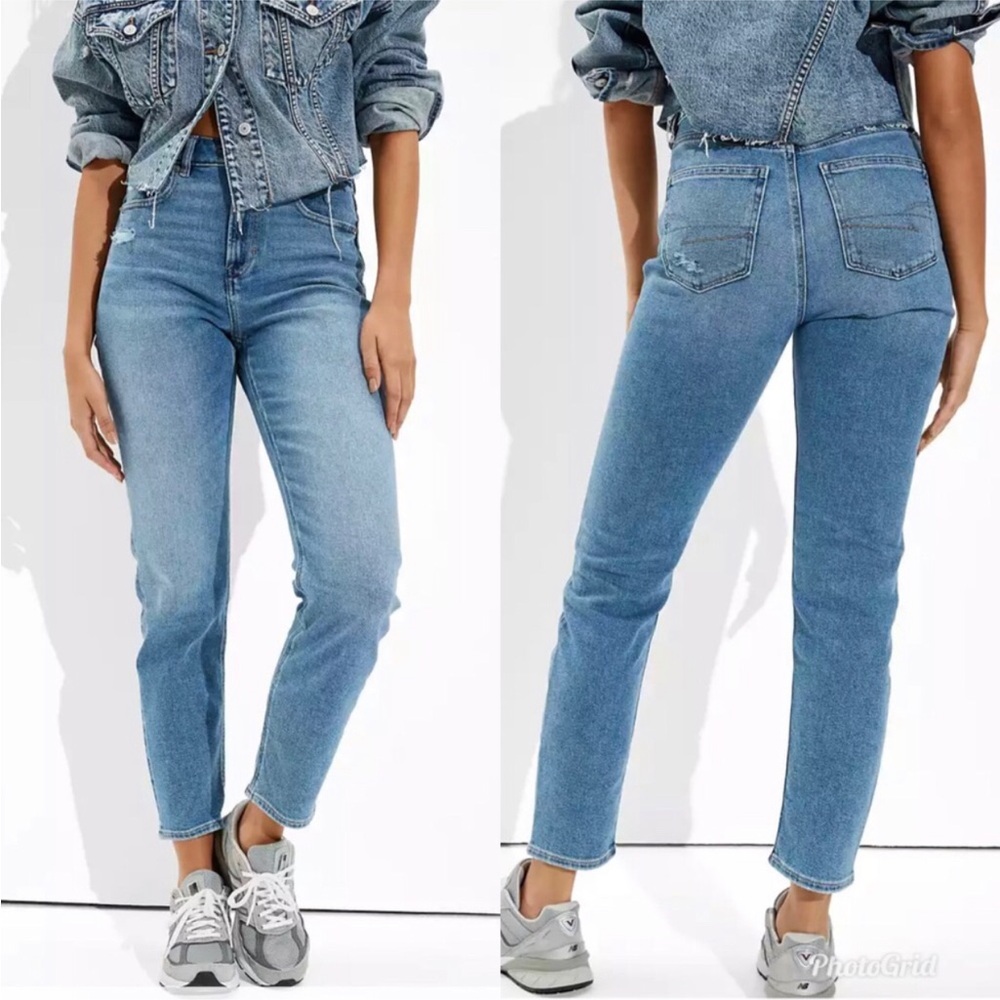 American Eagle Mom Jeans Size 8 Light Wash 3367